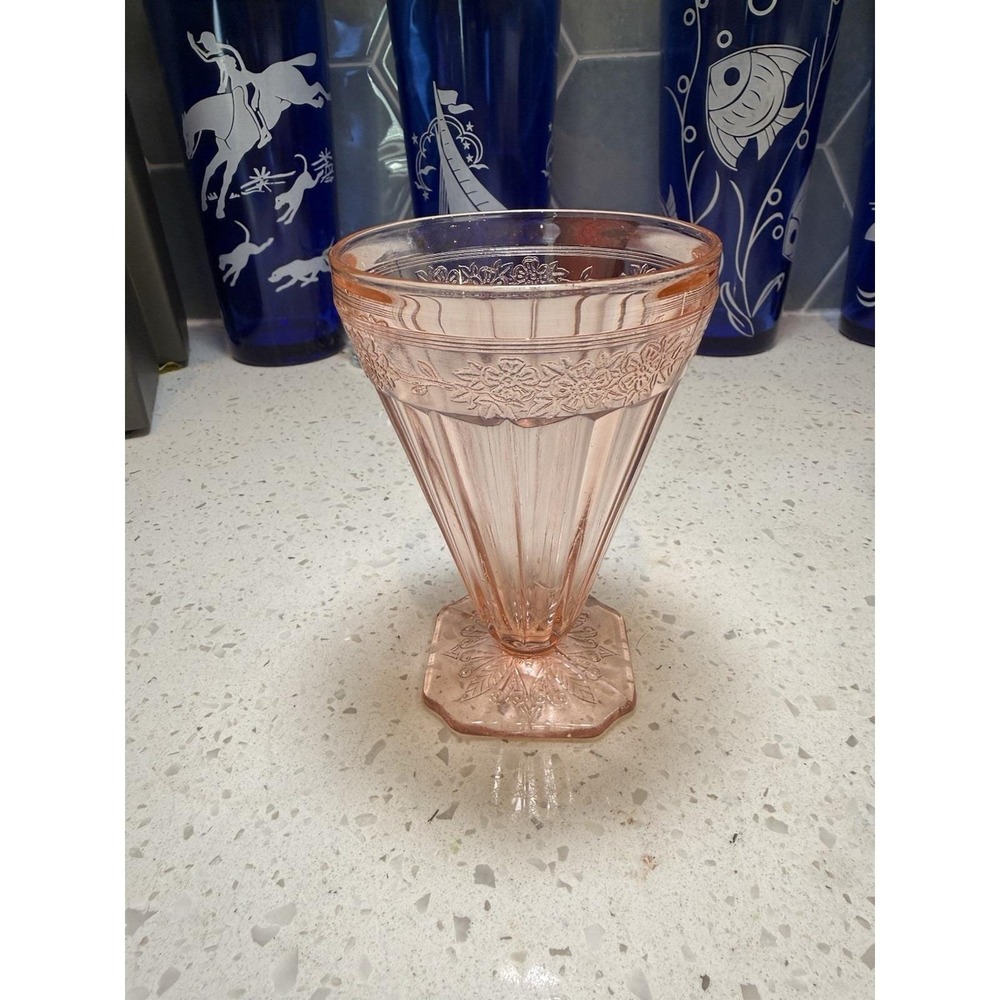 Jeannette Adam Pink 4 1/2" Tumbler  Depression Glass